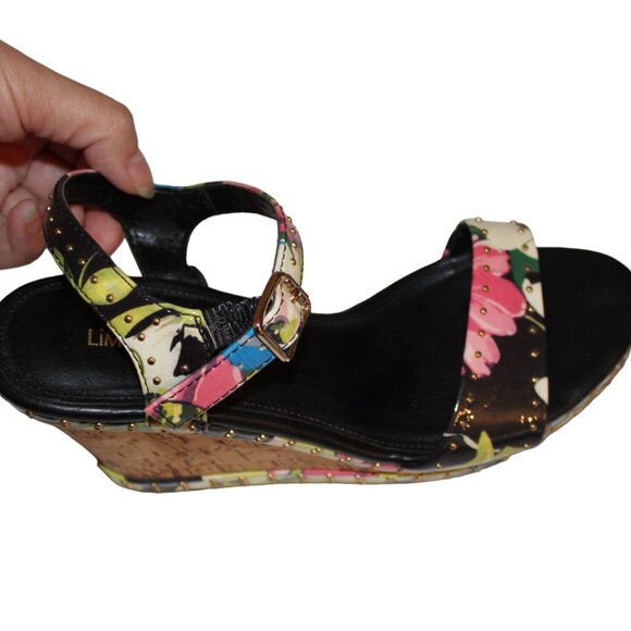 CLEARANCE SALE! Limelight Rafaella Size 7 Open Toe Studded Floral Pre-Loved - Picture 7 of 9